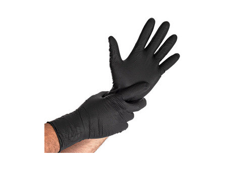 HYGOSTAR Gant en nitrile 'POWER GRIP LONG', L, noir