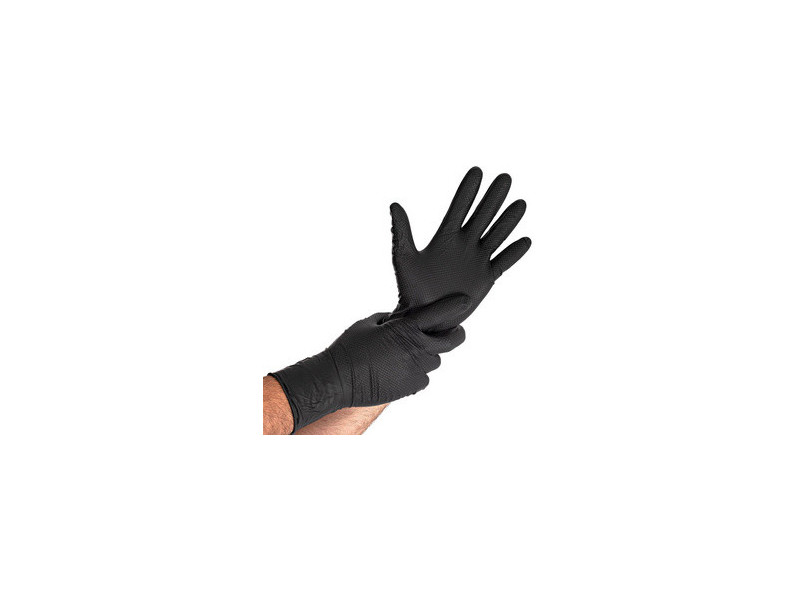 HYGOSTAR Gant en nitrile 'POWER GRIP LONG', L, noir