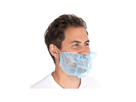 HYGOSTAR Couvre-barbe en PP non tissé, taille unique, blanc