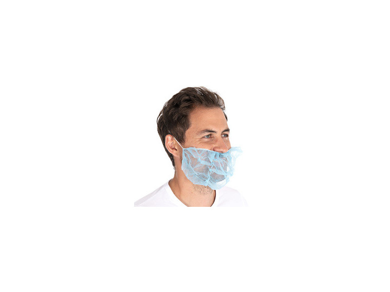 HYGOSTAR Couvre-barbe en PP non tissé, taille unique, blanc