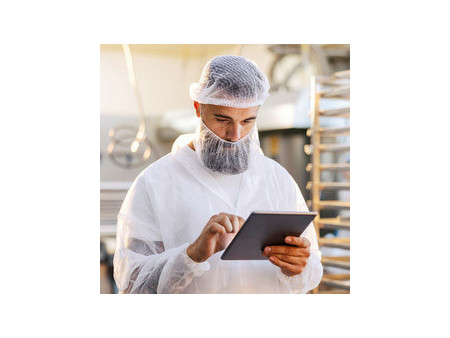 HYGOSTAR Couvre-barbe en PP non tissé, taille unique, blanc