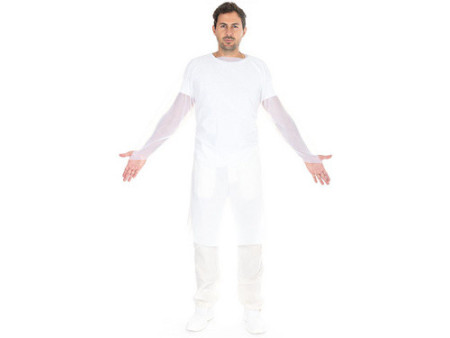 HYGOSTAR Blouse d'examen CPE avec trou pour le pouce, blanc