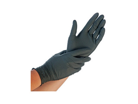 HYGOSTAR Gant nitrile EXTRA SAFE, L, sans poudre, noir