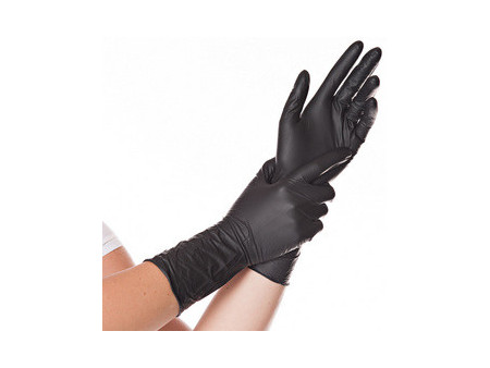 HYGOSTAR Gant nitrile SAFE LONG, L, sans poudre, bleu