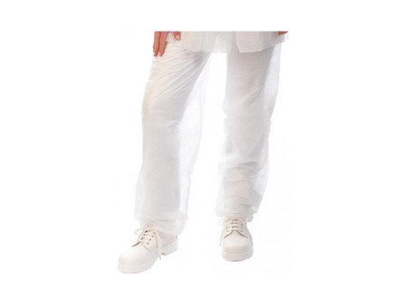 HYGOSTAR Pantalon à usage unique, en PP non tissé, blanc, M
