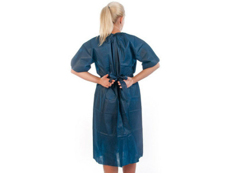 HYGOSTAR Blouse de patient PP, PP non tissé, taille L, bleu