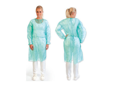 HYGOSTAR Blouse PP avec élastique aux manches, L, bleu
