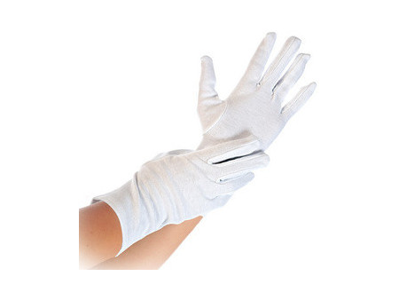 HYGOSTAR Gant en coton Blanc, S, blanc
