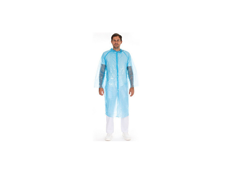 HYGOSTAR Blouse visiteur avec boutons pression, blanc