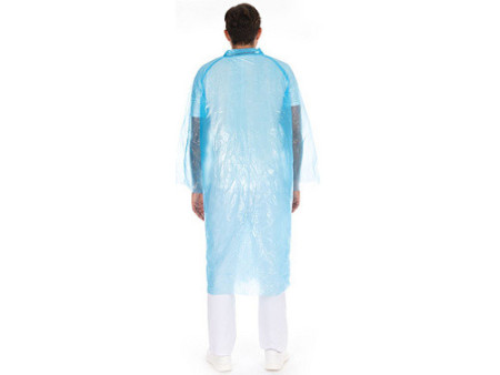 HYGOSTAR Blouse visiteur avec boutons pression, blanc