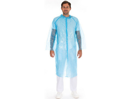 HYGOSTAR Blouse visiteur avec boutons pression, bleu