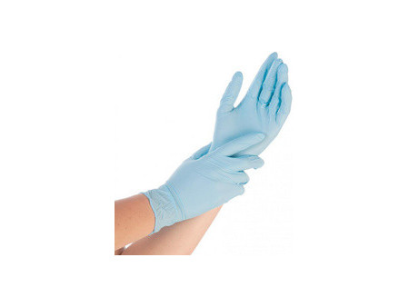 HYGONORM Gant nitrile Safe Fit, M, sans poudre, bleu