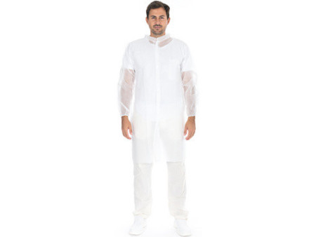 HYGOSTAR Blouse visiteur à fermeture autoagrippante, blanc