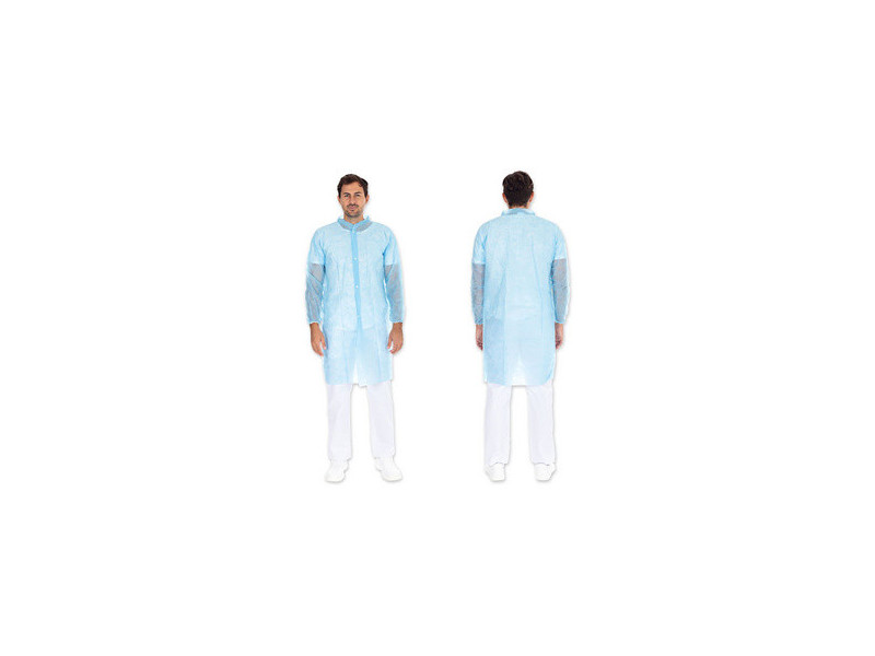 HYGONORM Blouse visiteur LIGHT avec boutons pression, bleu