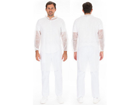 HYGONORM Blouse Light avec fermeture auto-agrippante, blanc