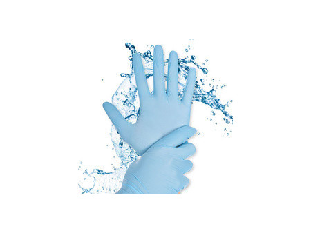 HYGOSTAR Gant en nitrile Rapid-On, S, non poudré, bleu