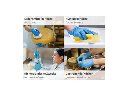 HYGOSTAR Gant en nitrile Rapid-On, M, non poudré, bleu