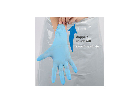 HYGOSTAR Gant en nitrile Rapid-On, M, non poudré, bleu