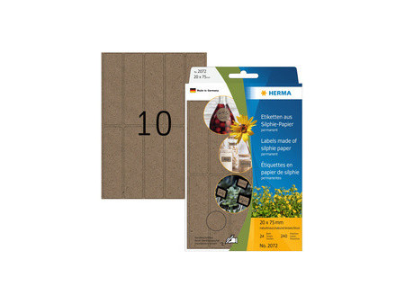 HERMA Étiquette polyvalente silphie, 52x100 mm, brun naturel