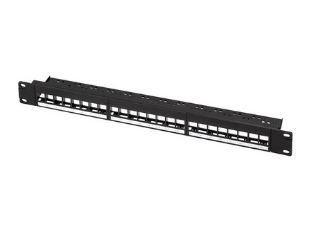 LogiLink Panneau de brassage 19' Keystone, 24 ports, noir