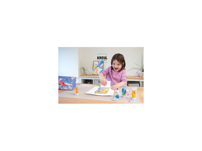 KREUL Peinture pour enfants Kids Art, kit Squeegee Art