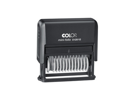 COLOP Tampon numéroteur MiniFolio S120/13, 13 chiffres, noir