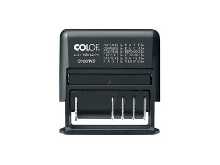 COLOP Tampon à formules Mini-Info-Dater S120/WD, FR, noir