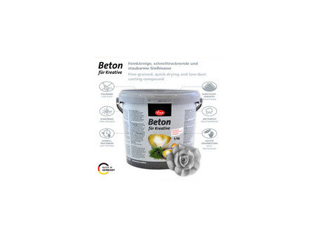 ViVA DECOR Béton pour créatifs, à grain fin, seau de 5 kg