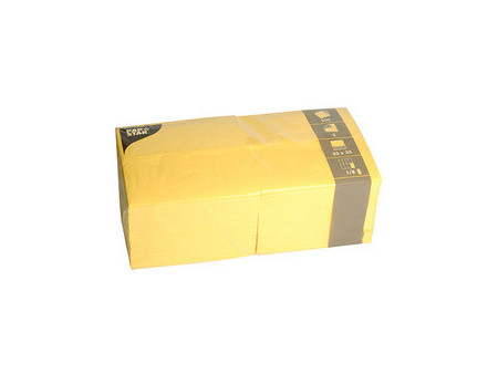 PAPSTAR Serviettes bistrot, 330 x 330 mm, jaune