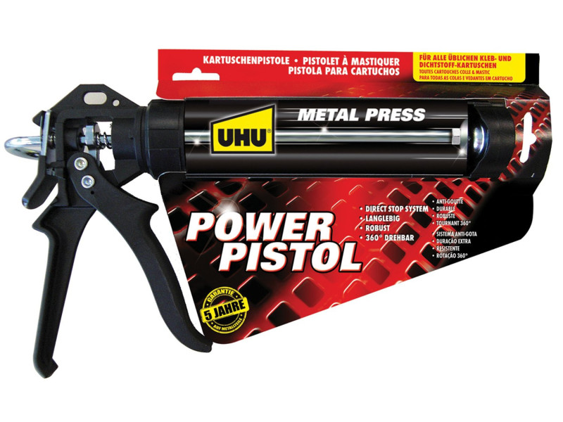 UHU pistolet à mastic POWER PISTOL, noir