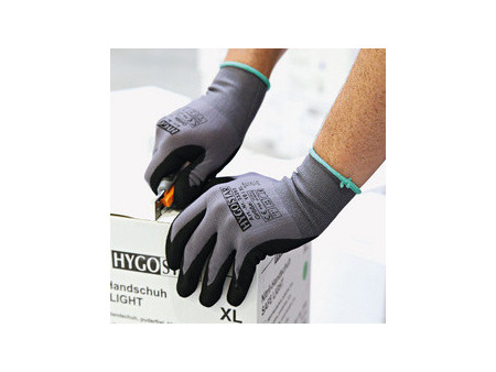 HYGOSTAR Gant à mailles fines Ergo Flex, L, gris/noir