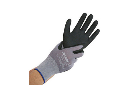HYGOSTAR Gant à mailles fines Ergo Flex, S, gris/noir