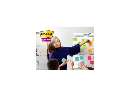 Post-it Bloc-note super sticky notes, 127x76 mm, ultra jaune