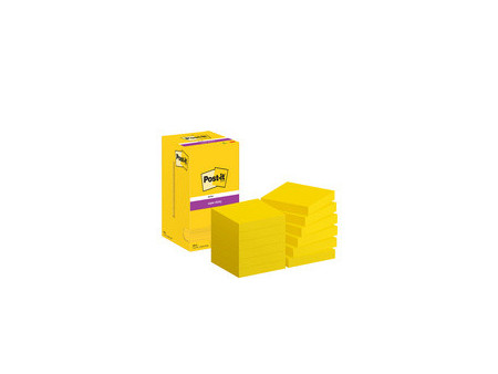 Post-it Bloc-note super sticky notes, 127x76 mm, ultra jaune