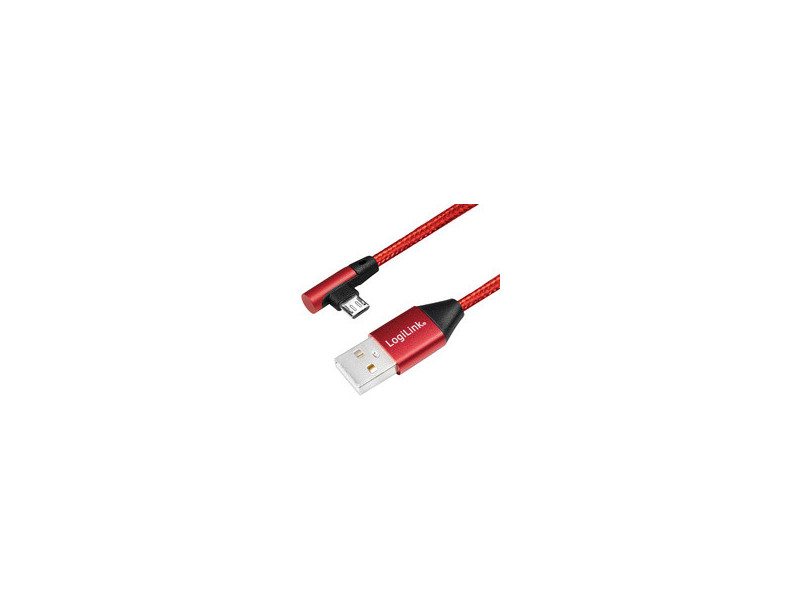 LogiLink Câble USB 2.0, USB-A - Micro USB, 0,3 m, noir