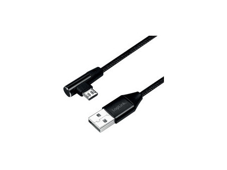 LogiLink Câble USB 2.0, USB-A - Micro USB, 0,3 m, noir