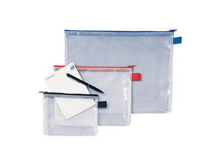 Rexel Sac à fermeture zip Mesh Bags, A5, PVC, noir