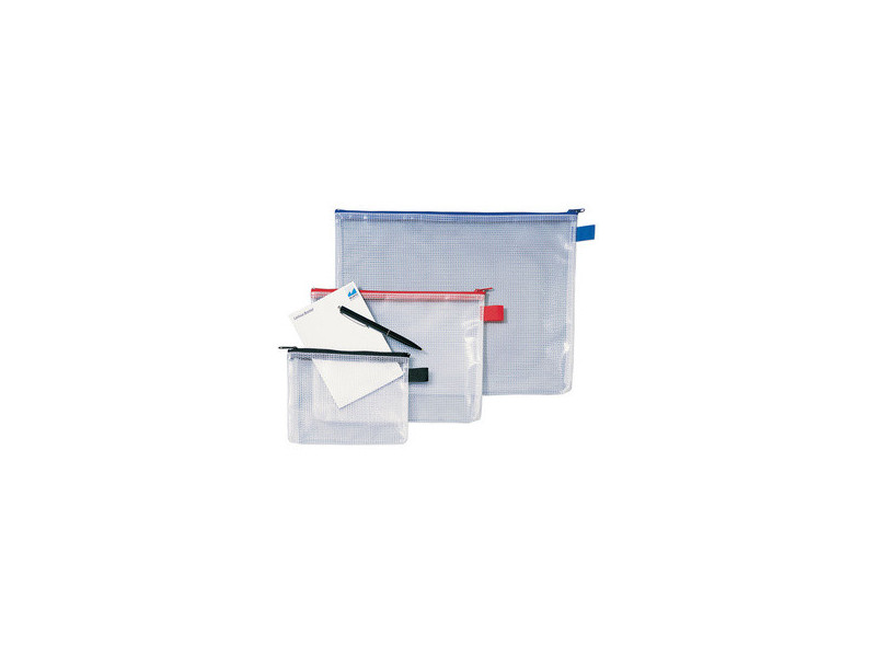 Rexel Sac à fermeture zip Mesh Bags, A5, PVC, noir