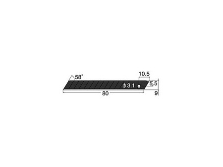 NT Lames de rechange BA-53P pour cutter, 9 mm, noir
