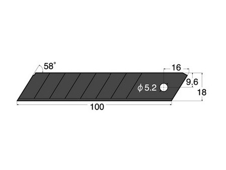 NT Lames de rechange pour cutter BL-51P, 18 mm, noir