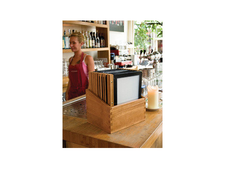 Securit Protège-menus WOOD, A4, dans une boîte de 20, noir