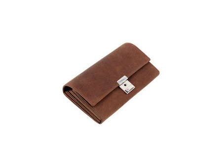 Alassio Portefeuille de serveur, en cuir velours, brun