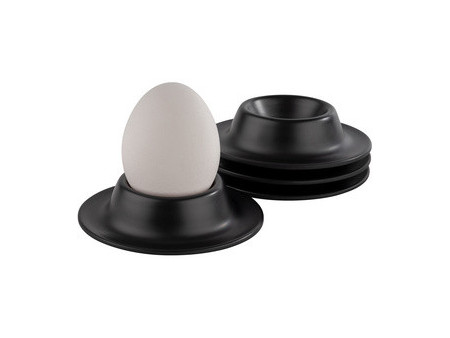 APS Coquetier EGGY, en mélamine, set de 4, noir