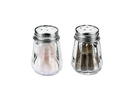 metaltex Salière et poivrière, verre/inox, set de 2