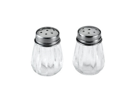 metaltex Salière et poivrière, verre/inox, set de 2