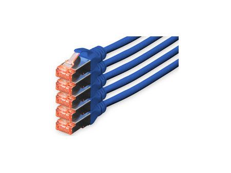 DIGITUS Câble patch Cat. 6, S/FTP, 10,0 m, set de 5, jaune