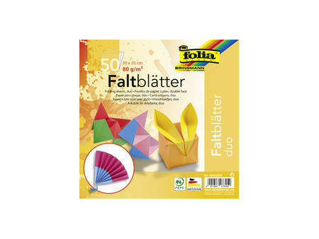 folia Feuille à plier 'DUO', 100 x 100 mm, 50 feuilles