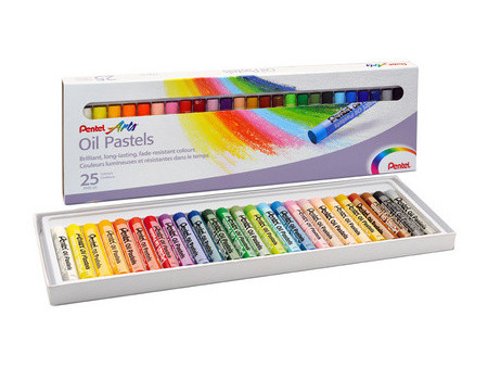 PentelArts Pastels à huile PHN4, étui en plastique de 25