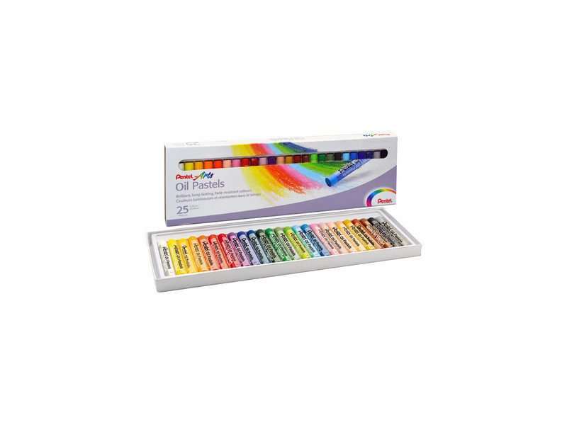 PentelArts Pastels à huile PHN4, étui en plastique de 25