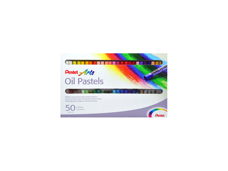 PentelArts Pastels à huile PHN4, étui en plastique de 50
